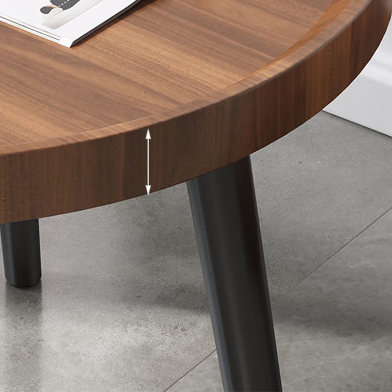 Tavolo da parte superiore del vassoio tondo di transizione tavolo da treppiede in legno per soggiorno