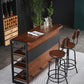 Industrial 1/2/3 Pieces Counter Height Set Rectangle Solid Wood Pub Table Set Clearhalo 'Bar Furniture' 'furn' 'furn_home_bar_bar_sets' 'Furniture' 'Home Bars & Bar Sets' 'home_bar_bar_sets' 'Kitchen & Dining Furniture' 1200x1200_2749983c-2c77-46b6-bd7e-b3d6f31483e7