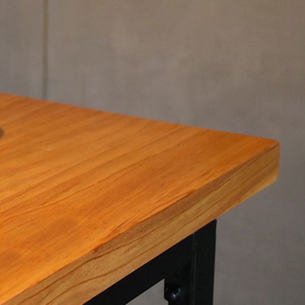 Tavolo da bar in legno in legno massiccio marrone chiaro industriale in metallo tavolo da pub