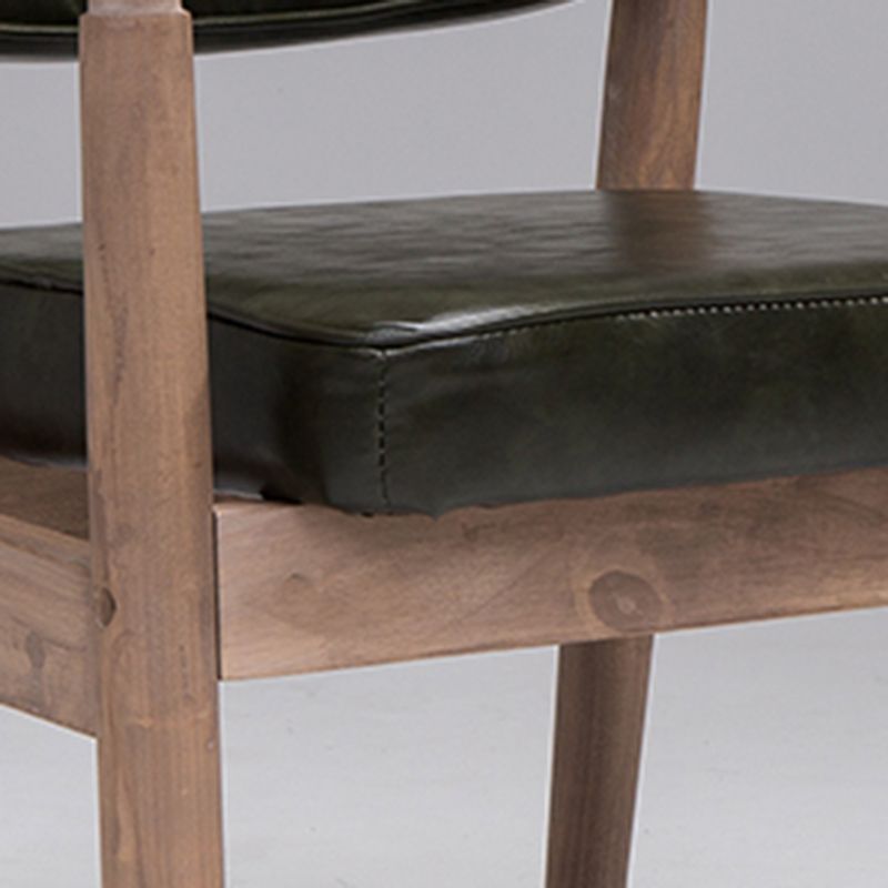 Country Style Home Arm Chair Open Back Wood Upholstered Single Dining Room Chair Clearhalo ' kitchen&dining_furn' 'Dining Chairs' 'Dining Tables & Seating' 'dining_chair' 'furn' 'furn_dining_chair' 'Furniture' 'furniture_dining_chair' 'Kitchen & Dining Furniture' 'kitchen' 1200x1200_274d7571-ceb8-499f-9a90-af55e9f974bb