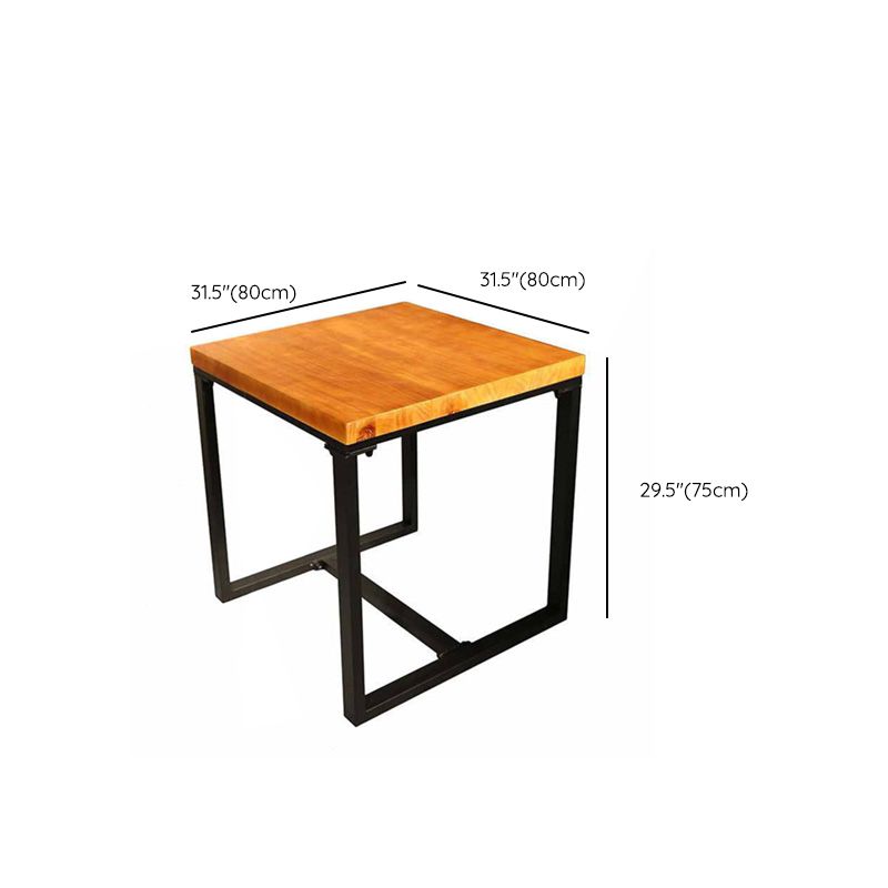 Industrial Indoor Dining Table Brown Wood Top Table with Metal Frame Clearhalo 'Dining Tables & Seating' 'Dining Tables' 'dining_table' 'furn' 'furn_dining_table' 'Furniture' 'Kitchen & Dining Furniture' 1200x1200_274df82f-ead9-47e7-9539-ada8ae2dff68