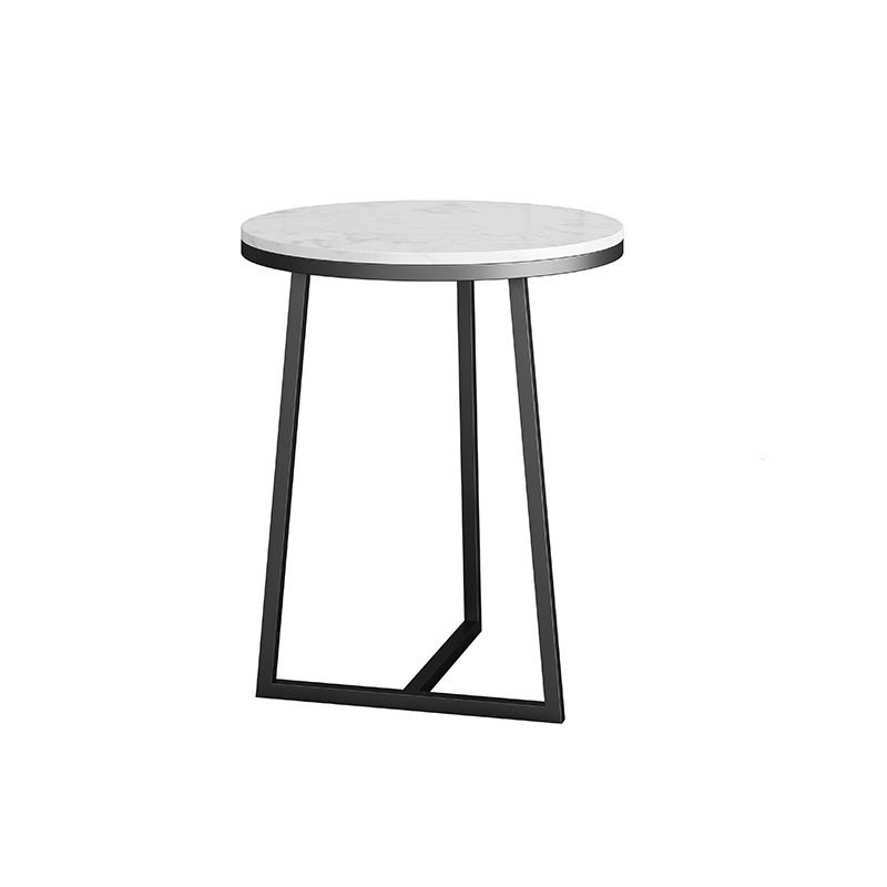 Round Marble Top End Table Metal Frame Sofa Side End Table for Living Room Clearhalo 'Coffee & Accent Tables' 'End & Side Tables' 'end_side_tables' 'furn' 'furn_end_side_tables' 'Furniture' 'Living Room Furniture' 1200x1200_274e3dfb-056b-4fec-a652-a4a73fb483e3