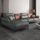Contemporary Stain-Resistant Faux Leather 4-Seater L-Shape Sofa