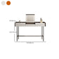 Flip-Top Make-up Vanity Wood Vanity Dressing Table with 2 Storage Drawers