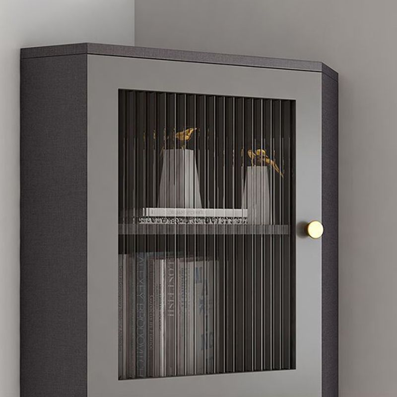 Corner Wood Accent Cabinet with 2 Door Contemporary Side Cabinet Clearhalo 'Cabinets & Chests' 'cabinets_chests' 'furn' 'furn_cabinets_chests' 'Furniture' 'Living Room Furniture' 1200x1200_27537121-70f3-469c-8198-0876bf68217e