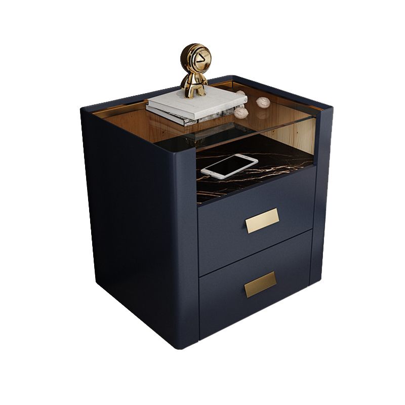 Glam 22 pollici H Top vetro in vetro Open Open Caricano a 2 traditori notturni