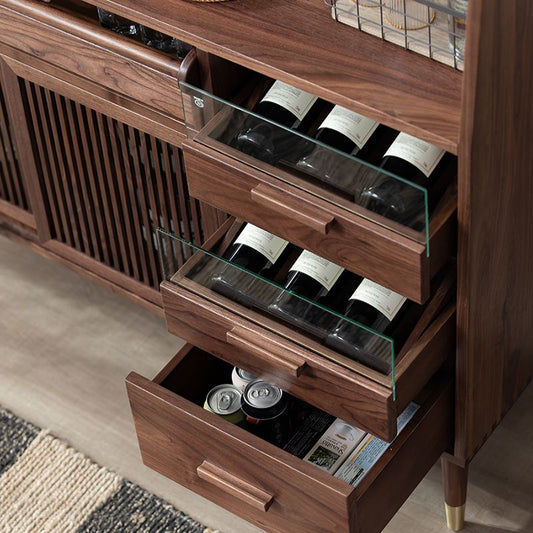 Buffet da pranzo espresso con server da pranzo in legno massiccio porta scorrevole