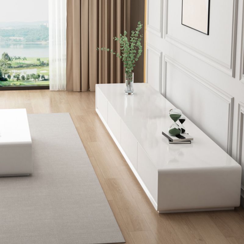 Console multimédia TV moderne en bois, support de rangement fermé pour salon