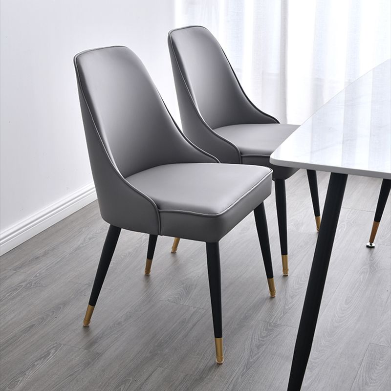 Nordic Style Dining Armless Chair Upholstered Fabric Dining Side Chair for Home Use Clearhalo ' kitchen&dining_furn' 'Dining Chairs' 'Dining Tables & Seating' 'dining_chair' 'furn' 'furn_dining_chair' 'Furniture' 'furniture_dining_chair' 'Kitchen & Dining Furniture' 'kitchen' 1200x1200_275852a8-2c01-457d-8808-95e5b01e49c8