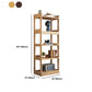 Modern Solid Wood Bookcase Open Back Standard Bookcase for Study