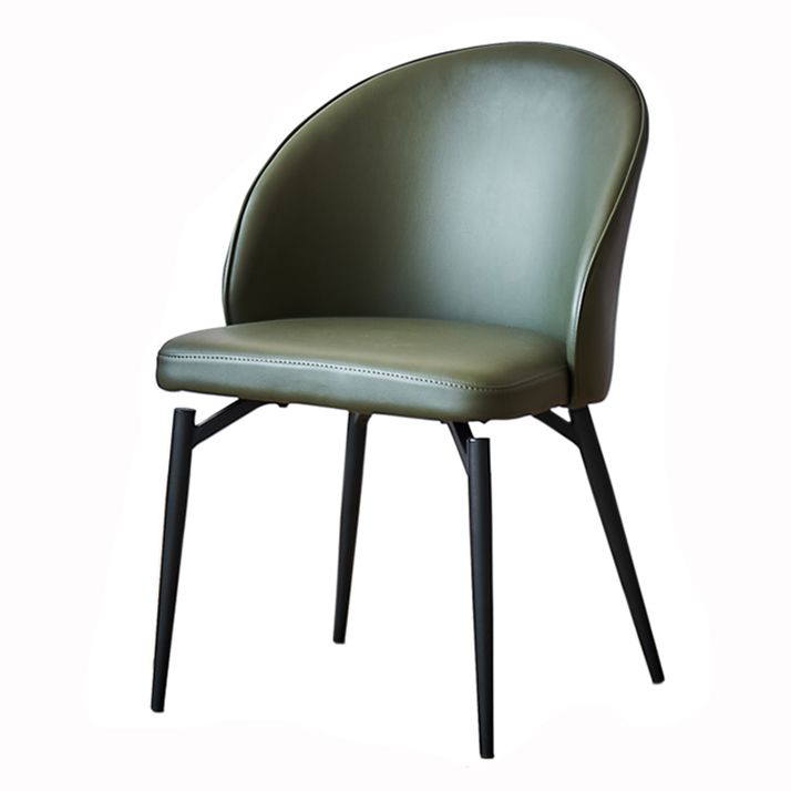Solid Back Armless Chair Industrial Design PU Leather Dining Chairs Clearhalo 'Dining Chairs' 'Dining Tables & Seating' 'dining_chair' 'furn' 'furn_dining_chair' 'Furniture' 'Kitchen & Dining Furniture' 1200x1200_275a4589-ec4a-466d-a2bf-3f839f0224b6