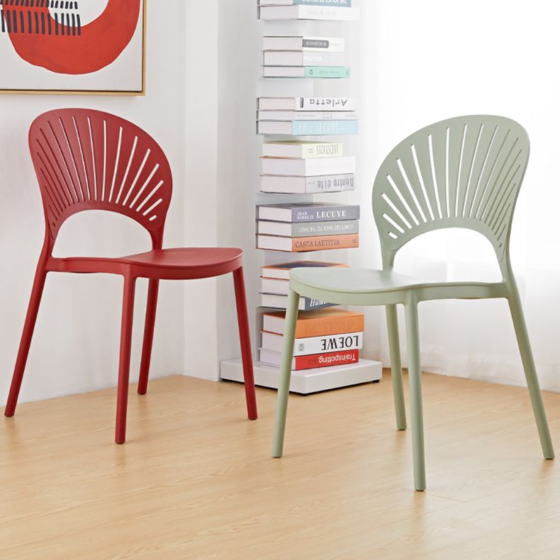 Scandinavian Plastic Kitchen Dining Room Side Chair Open Back Chair Clearhalo ' kitchen&dining_furn' 'Dining Chairs' 'Dining Tables & Seating' 'dining_chair' 'furn' 'furn_dining_chair' 'Furniture' 'furniture_dining_chair' 'Kitchen & Dining Furniture' 'kitchen' 1200x1200_275b6a9d-20b3-4df6-bd70-2a3dfbe68624