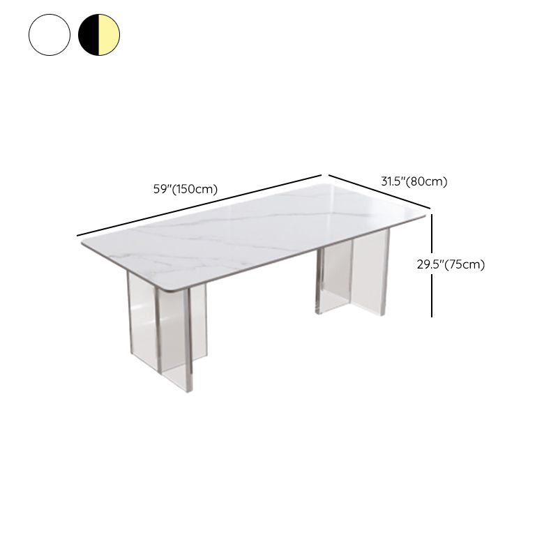 Mesa de comedor de piedra rectangular moderna 1/7 piezas de comedor juego para comedor