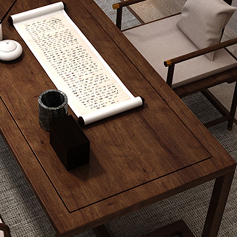 Modern Rectangular Writing Desk Bedroom Office Desk in Natural Clearhalo 'furn' 'furn_office_desk' 'Furniture' 'Office Desks' 'Office Furniture' 'office_desk' 1200x1200_275d28c6-7b77-4ad8-9909-c204ea5bf933