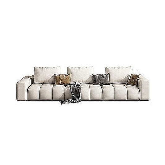 Nordic Cream Square Arm Sofa Faux Leather Cushion Back Sectional for Living Room Clearhalo 'furn' 'furn_sectionals' 'Furniture' 'furniture_sectionals' 'Living Room Furniture' 'Sectionals' 1200x1200_275f92e6-8f05-4650-b4e6-19f5a2aba9e5