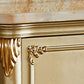 Glam Sideboard a 2 porte in Sideboard in legno di quercia dorata con marmo per soggiorno