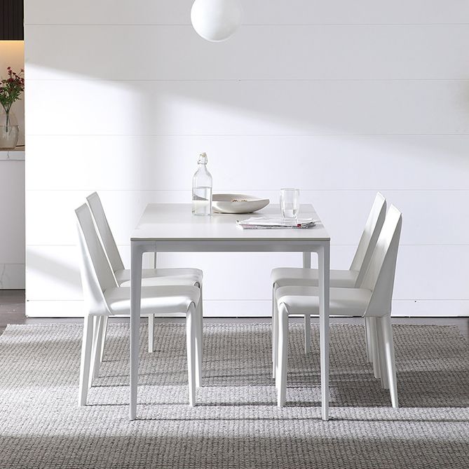 Modern Style Rectangle Table Set 1/2/4/5/6/7 Pieces Dining Set with Metal Legs Clearhalo 'Dining Room Sets' 'Dining Tables & Seating' 'dining_room_set' 'furn' 'furn_dining_room_set' 'Furniture' 'Kitchen & Dining Furniture' 1200x1200_276044c1-6a61-46ff-8a74-9696ef42f76a