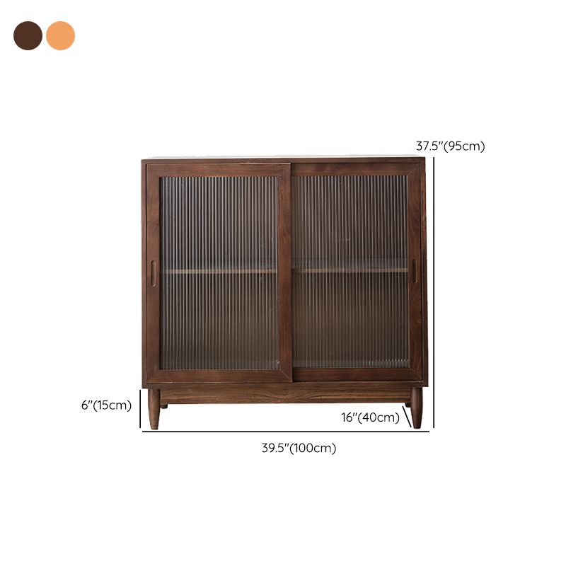 Wooden Side Board Modern Minimalist Home Rectangular Sideboard with Sliding Door Clearhalo 'buffet_sideboard' 'Buffets & Sideboards' 'furn' 'furn_buffet_sideboard' 'Furniture' 'Kitchen & Dining Furniture' 1200x1200_27606730-ec26-45d9-b537-b726f4db4335