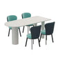 Free Form Sintered Stone White Dining Table Simplicity 3 Legs Table for Dining Room Clearhalo ' dining_table' 'Dining Tables & Seating' 'Dining Tables' 'furn' 'furn_dining_table' 'Furniture' 'furniture_dining_table' 'Kitchen & Dining Furniture' 'kitchen&dining_furn' 'kitchen' 'kitchen_dining_table' 1200x1200_2762373b-a2e0-410d-9ef1-e405922f694a