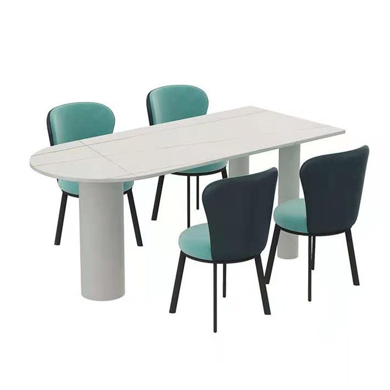 Free Form Sintered Stone White Dining Table Simplicity 3 Legs Table for Dining Room Clearhalo ' dining_table' 'Dining Tables & Seating' 'Dining Tables' 'furn' 'furn_dining_table' 'Furniture' 'furniture_dining_table' 'Kitchen & Dining Furniture' 'kitchen&dining_furn' 'kitchen' 'kitchen_dining_table' 1200x1200_2762373b-a2e0-410d-9ef1-e405922f694a