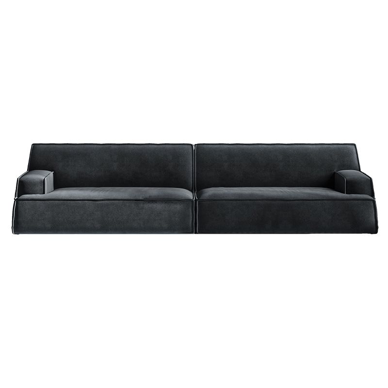 Living Room Square Arm Standard Sofa Dark Gray Cushion Back Couch Clearhalo 'furn' 'furn_sofas' 'Furniture' 'furniture_sofas' 'Living Room Furniture' 'Sofa' 'sofas' 1200x1200_276300df-3abe-47c1-b864-b366d5e1bd35
