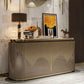 Glam Sideboard Armadio ingegnerizzato in legno Tavolo da sideboard con porte per sala da pranzo