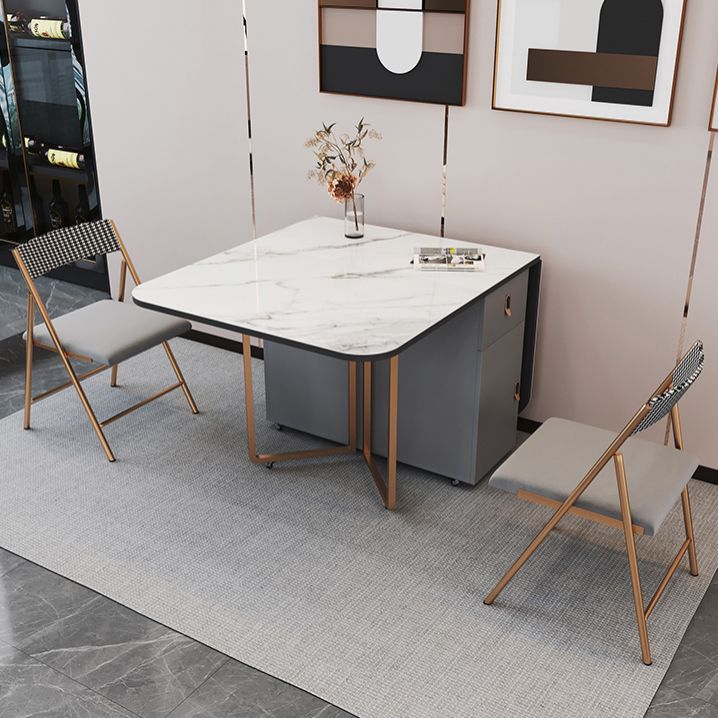 Foldable Sintered Stone Top Table Rectangle Extendable Table Clearhalo ' dining_table' 'Dining Tables & Seating' 'Dining Tables' 'furn' 'furn_dining_table' 'Furniture' 'furniture_dining_table' 'Kitchen & Dining Furniture' 'kitchen&dining_furn' 'kitchen' 'kitchen_dining_table' 1200x1200_2763f1f0-76d8-4ae8-9689-7caacd64988a