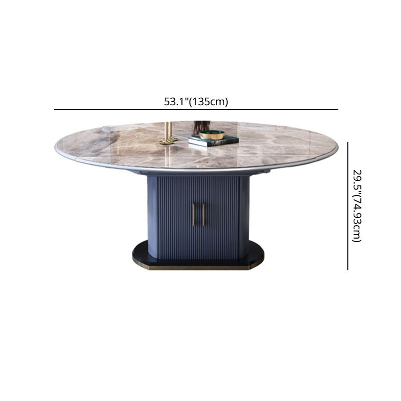 Foldable Modern Sintered Stone Dining Room Set with Round Top and Pedestal Base Furniture Clearhalo 'Dining Room Sets' 'Dining Tables & Seating' 'dining_room_set' 'furn' 'furn_dining_room_set' 'Furniture' 'furniture_dining_room_set' 'Kitchen & Dining Furniture' 'kitchen&dining_furn' 'kitchen' 1200x1200_27651bc2-766f-4abd-b705-d8995430fdde