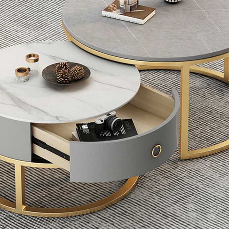 Slate Top Coffee Cocktail Table Frame Coffee or End Table with Drawe Clearhalo 'Coffee & Accent Tables' 'Coffee Tables' 'coffee_tables' 'furn' 'furn_coffee_tables' 'Furniture' 'Living Room Furniture' 1200x1200_276570dc-cbc6-4c85-bdbc-299d2052d50c