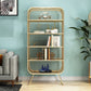 Glam Antique Finish Shelf Bookcase Standard Metal Bookshelf with Shelves Clearhalo 'Bookcases' 'furn' 'furn_bookcases' 'Furniture' 'Office Furniture' 1200x1200_2765ff3b-4d7d-426a-a891-e2a0e7bb1a15