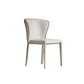 Matte Finish Wingback Side Chair for Home Contemporary Faux Leather Dining Chair