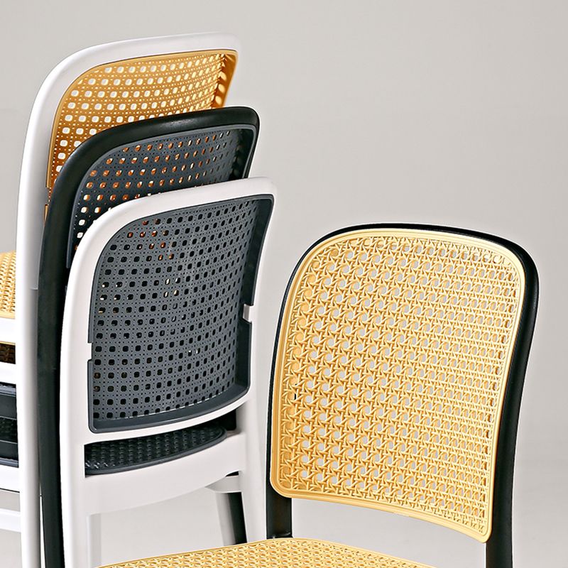 Contemporary Style Armless Chair Plastic Open Back Side Chair for Restaurant Bedroom Clearhalo 'Dining Chairs' 'Dining Tables & Seating' 'dining_chair' 'furn' 'furn_dining_chair' 'Furniture' 'Kitchen & Dining Furniture' 1200x1200_27669a17-b0b0-441a-a5cf-bf21ec7141f0