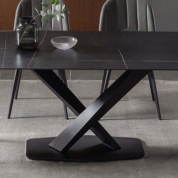 Modern 1/4/5/7 Pieces Dinette Set with Black Sintered Stone Top Rectangle Dining Table Set Clearhalo 'Dining Room Sets' 'Dining Tables & Seating' 'dining_room_set' 'furn' 'furn_dining_room_set' 'Furniture' 'furniture_dining_room_set' 'Kitchen & Dining Furniture' 1200x1200_27694d30-ffbc-4aa8-8a1c-3a76467b30be