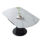 Modern Style Sintered Stone Dining Table Round Drop-Leaf Table with Pedestal Clearhalo ' dining_table' 'Dining Tables & Seating' 'Dining Tables' 'furn' 'furn_dining_table' 'Furniture' 'furniture_dining_table' 'Kitchen & Dining Furniture' 'kitchen&dining_furn' 'kitchen' 'kitchen_dining_table' 1200x1200_27695e85-b161-4d27-9fd9-211c2d0df3bb