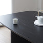 Medieval Modern Pine Wood Table Rectangular Wood Table with Double Pedestal
