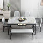 Rectangle Shape Sintered Stone Dining Table Simplicity 4 Legs Table for Dining Room Clearhalo ' dining_table' 'Dining Tables & Seating' 'Dining Tables' 'furn' 'furn_dining_table' 'Furniture' 'furniture_dining_table' 'Kitchen & Dining Furniture' 'kitchen&dining_furn' 'kitchen' 'kitchen_dining_table' 1200x1200_276c4ada-d7bf-417c-b110-31306e18eff1