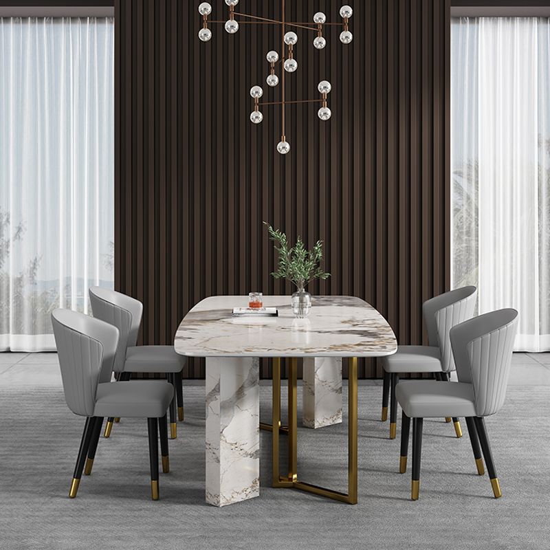 Scandinavian Style 1/2/5/7 Rectangle Dining Room Table Set for Home Clearhalo 'Dining Room Sets' 'Dining Tables & Seating' 'dining_room_set' 'furn' 'furn_dining_room_set' 'Furniture' 'furniture_dining_room_set' 'Kitchen & Dining Furniture' 'kitchen&dining_furn' 'kitchen' 1200x1200_276c7c51-4aaf-4034-b9b7-ce0accf34089