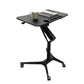 Modern Style Office Desk Rectangular Shape Movable Table with Wheels for Office