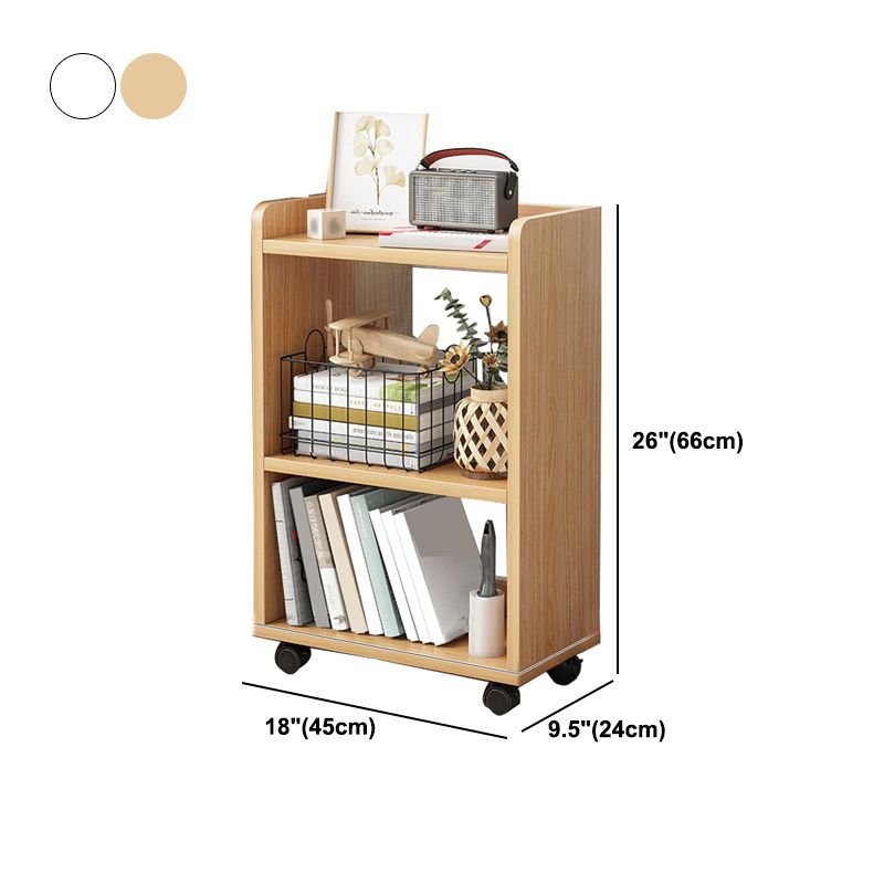 Modern Style Bookshelf Wooden Shelf Bookcase with Caster Wheels Clearhalo 'Bookcases' 'furn' 'furn_bookcases' 'Furniture' 'furniture_bookcases' 'Office Furniture' 1200x1200_27715ce7-a536-4f95-b727-16ece3531bac