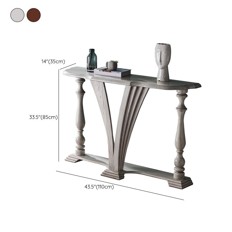 Tavolo da console in legno di gomma vittoriana Tavolo da divano console a forma gratuita per Hall