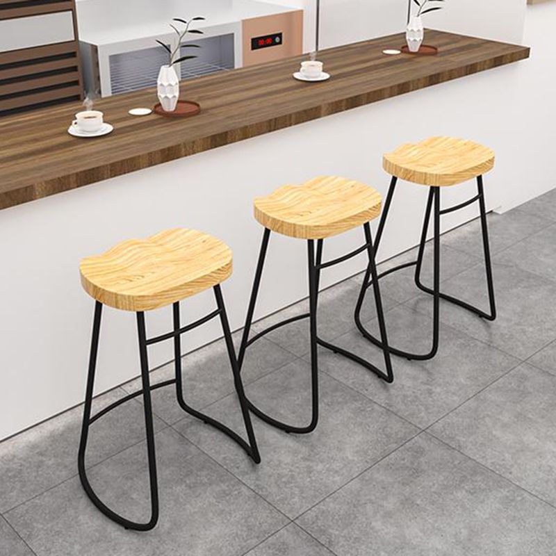 Sgabelli da banco senza schienale bar in legno di gomma e sgabello