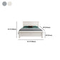 84.65 inch Wide Traditional Panel Bed Solid Wood Bed Frame with Headboard