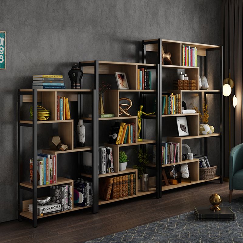 Modern Style Wood Bookcase Open Back Bookshelf for Home Office Clearhalo 'Bookcases' 'Furniture' 'furniture_bookcases' 'Office Furniture' 1200x1200_2774abdd-a1b5-4676-b409-7a9da0a6d5a4