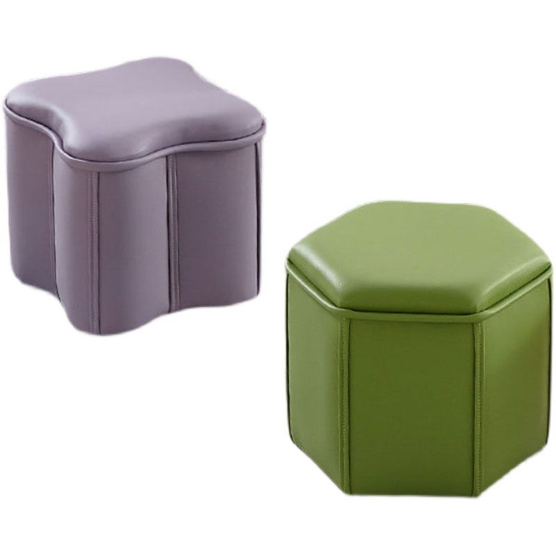 Solid Color Leather Standard Stool Modern Style Simple Unique Shape Footrest Clearhalo 'furn' 'furn_ottomans_poufs' 'Furniture' 'Living Room Furniture' 'Ottomans & Poufs' 'ottomans_poufs' 1200x1200_277536bd-acfb-474a-97ef-471560b56c49
