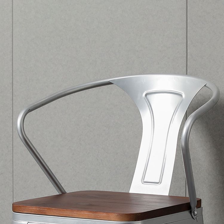 Metal Industrial Dining Chair Slat Back Stacking Arm Chair for Restaurant Clearhalo ' kitchen&dining_furn' 'Dining Chairs' 'Dining Tables & Seating' 'dining_chair' 'furn' 'furn_dining_chair' 'Furniture' 'furniture_dining_chair' 'Kitchen & Dining Furniture' 'kitchen' 1200x1200_2775c047-3813-4e72-a6c7-50522ae17853