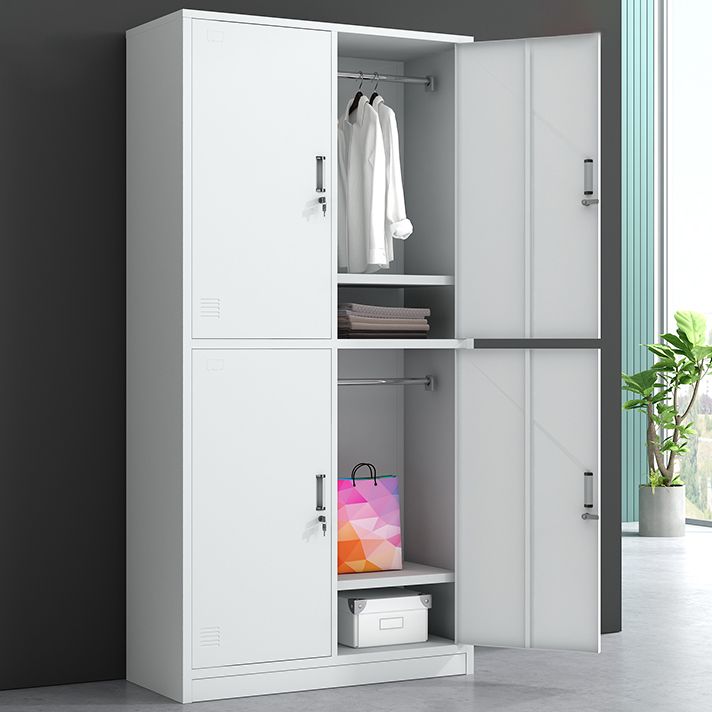 Gabinete de metal blanco para baños gabinete de almacenamiento contemporáneo con puerta con bisagras