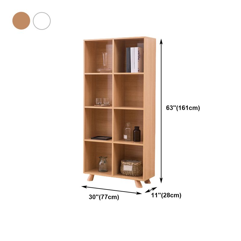 Engineered Wood Shelf Bookcase Contemporary Bookshelf for Study Room