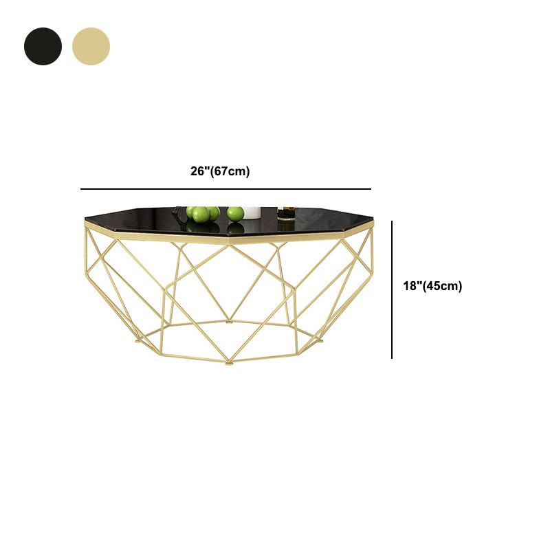 Farma base moderno tavolino da cocktail tavolino in vetro - 17,72 "h