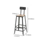 Contemporary Metal Dining Stools Armless Bar Stools with Black Base