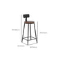 1/4 Pieces Industrial Rectangle Solid Wood Pub Table with High Stools